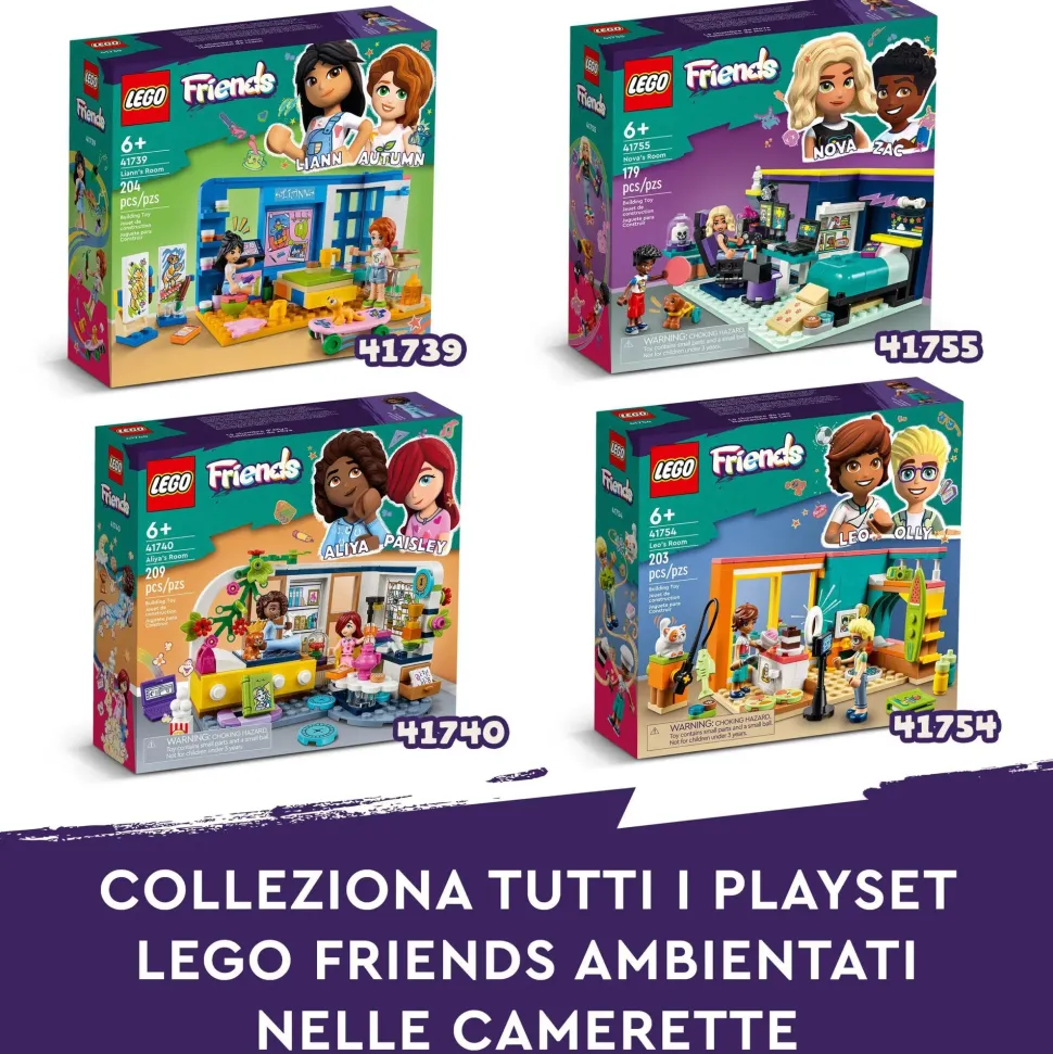Lego Friends 41740 La Cameretta Di Aliya, Set Camera Da Letto Per Pigiama Party, Giochi Per Bambini 6+, Piccola Idea Regalo