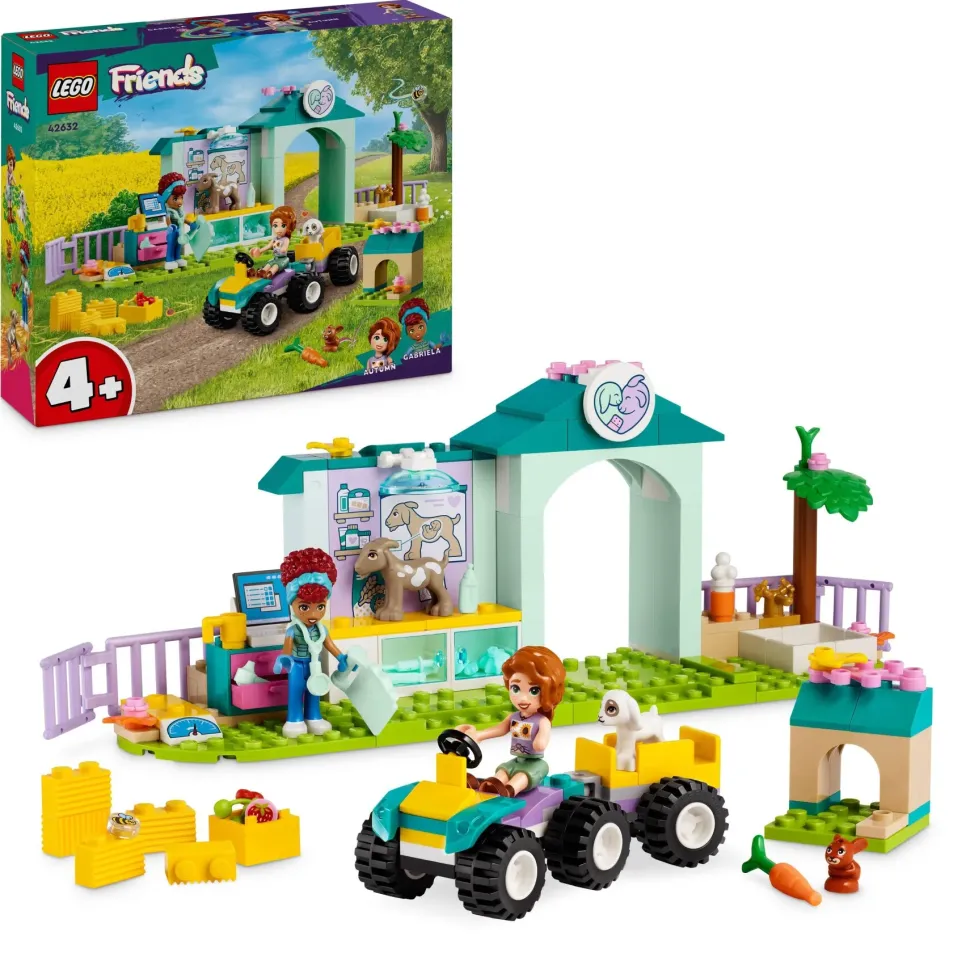 Lego Friends 42632 La Clinica Veterinaria Degli Animali Della Fattoria, Giochi Bambini 4+ Con Personaggi E Trattore Giocattolo