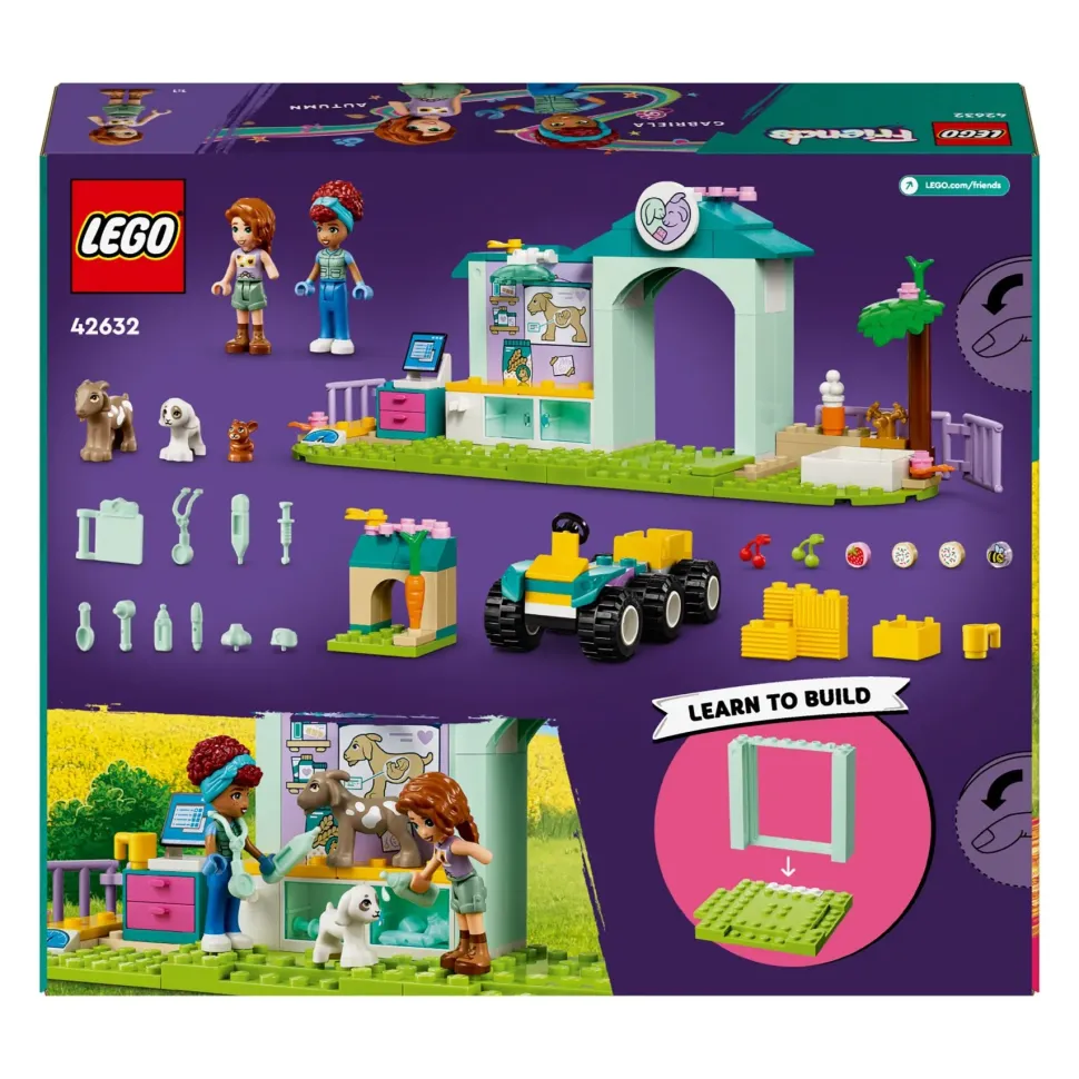 Lego Friends 42632 La Clinica Veterinaria Degli Animali Della Fattoria, Giochi Bambini 4+ Con Personaggi E Trattore Giocattolo