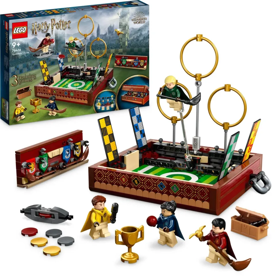 Lego Harry Potter 76416 Baule Del Quidditch, Gioca A 3 Diverse Sfide Fino A Due Giocatori, Con Minifigure Di Draco Malfoy
