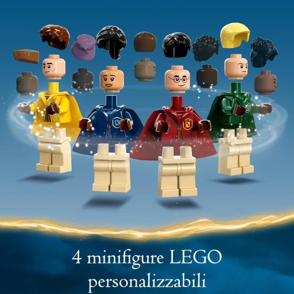 Lego Harry Potter 76416 Baule Del Quidditch, Gioca A 3 Diverse Sfide Fino A Due Giocatori, Con Minifigure Di Draco Malfoy