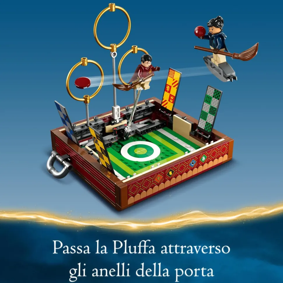 Lego Harry Potter 76416 Baule Del Quidditch, Gioca A 3 Diverse Sfide Fino A Due Giocatori, Con Minifigure Di Draco Malfoy