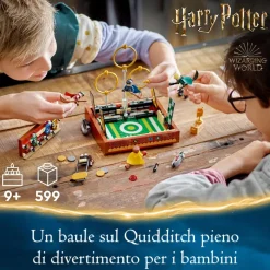 Lego Harry Potter 76416 Baule Del Quidditch, Gioca A 3 Diverse Sfide Fino A Due Giocatori, Con Minifigure Di Draco Malfoy