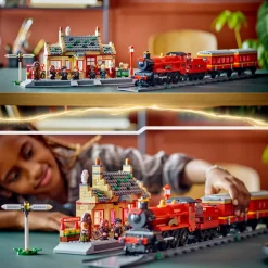 Lego Harry Potter 76423 Espresso Per Hogwarts E Stazione Di Hogsmeade Con Treno Giocattolo, Binari, Biglietteria, 8 Minifigure