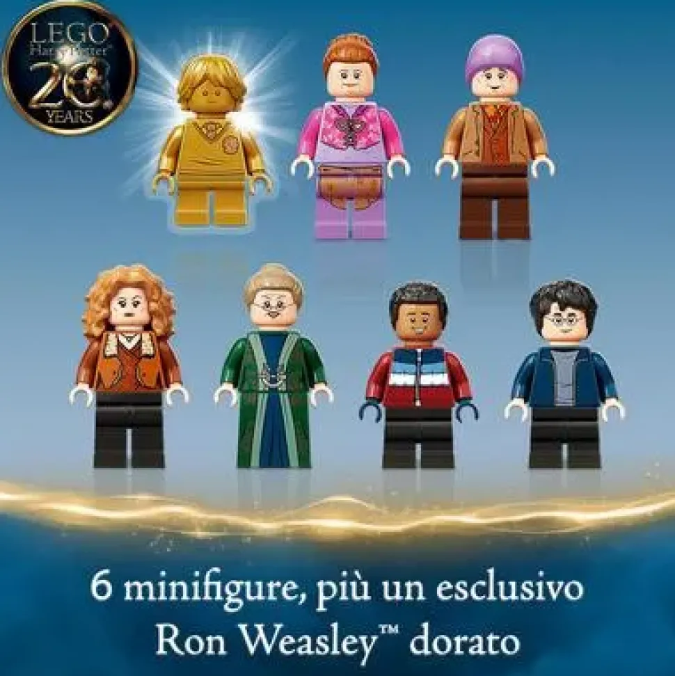 Lego Harry Potter Visita Al Villaggio Di Hogsmeade, Set Giocattoli Per Bambini, Minifigure D'Oro Del 20° Anniversario, 76388