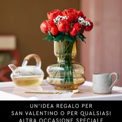 Lego Icons 10328 Bouquet Di Rose, Set Fiori Finti Per Adulti, Decorazione Casa, Idea Regalo Per Lei O Lui, Collezione Botanica