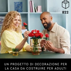 Lego Icons 10328 Bouquet Di Rose, Set Fiori Finti Per Adulti, Decorazione Casa, Idea Regalo Per Lei O Lui, Collezione Botanica