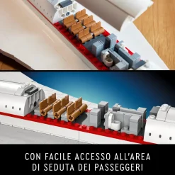 Lego Icons 10318 Concorde Kit Modellismo Da Costruire Per Adulti, Iconico Modellino Di Aereo Passeggeri, Regalo Uomo O Donna