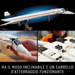Lego Icons 10318 Concorde Kit Modellismo Da Costruire Per Adulti, Iconico Modellino Di Aereo Passeggeri, Regalo Uomo O Donna