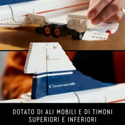 Lego Icons 10318 Concorde Kit Modellismo Da Costruire Per Adulti, Iconico Modellino Di Aereo Passeggeri, Regalo Uomo O Donna