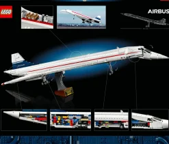 Lego Icons 10318 Concorde Kit Modellismo Da Costruire Per Adulti, Iconico Modellino Di Aereo Passeggeri, Regalo Uomo O Donna