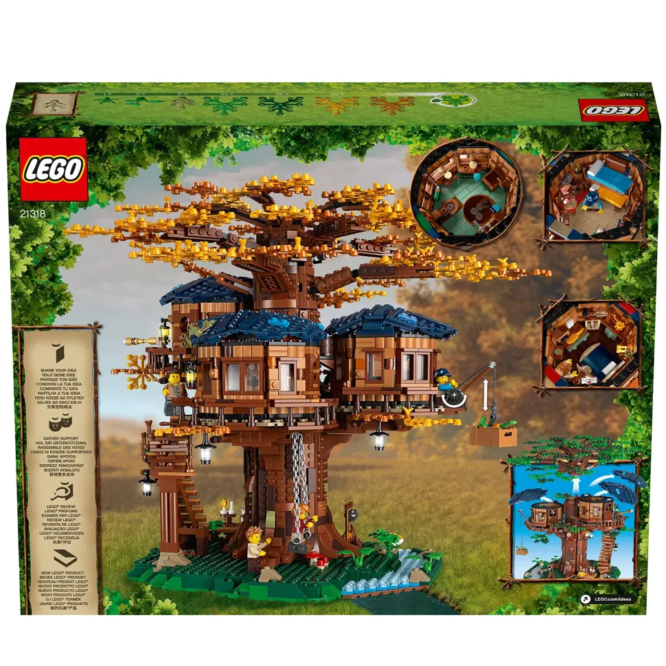Lego Ideas 21318 Casa Sull'Albero, Modellino Da Costruire Con Elementi In Plastica Pe, Con 3 Casette E Minifigure, Idee Regalo