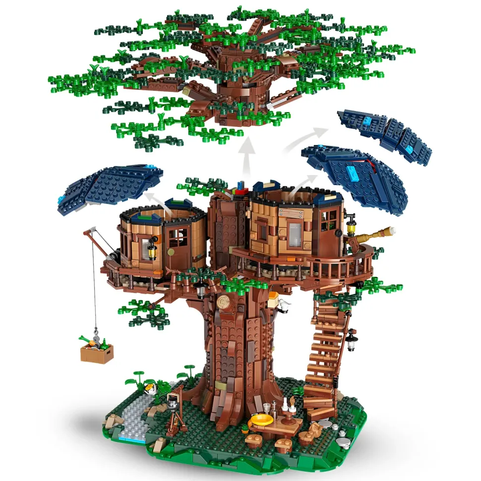 Lego Ideas 21318 Casa Sull'Albero, Modellino Da Costruire Con Elementi In Plastica Pe, Con 3 Casette E Minifigure, Idee Regalo