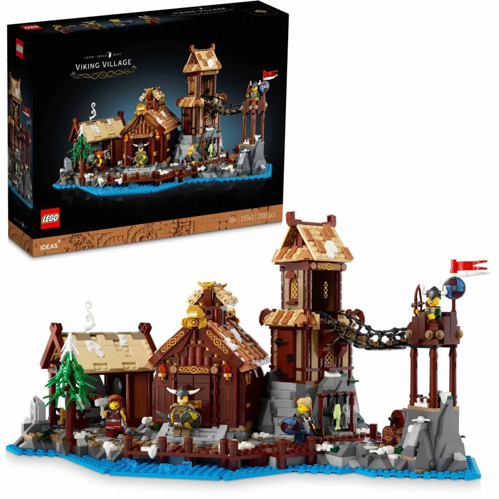 Lego Ideas 21343 Villaggio Vichingo, Kit Modellismo Per Adulti Da Costruire, Grande Set Idea Regalo Uomo, Donna, Lui E Lei
