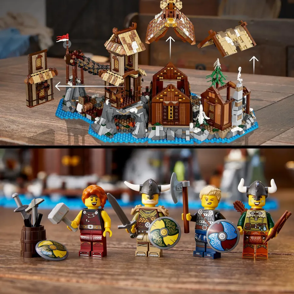 Lego Ideas 21343 Villaggio Vichingo, Kit Modellismo Per Adulti Da Costruire, Grande Set Idea Regalo Uomo, Donna, Lui E Lei