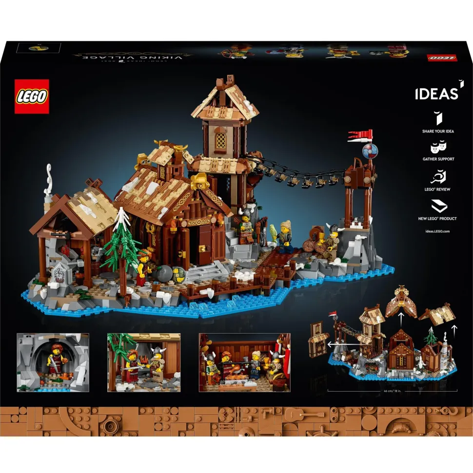 Lego Ideas 21343 Villaggio Vichingo, Kit Modellismo Per Adulti Da Costruire, Grande Set Idea Regalo Uomo, Donna, Lui E Lei