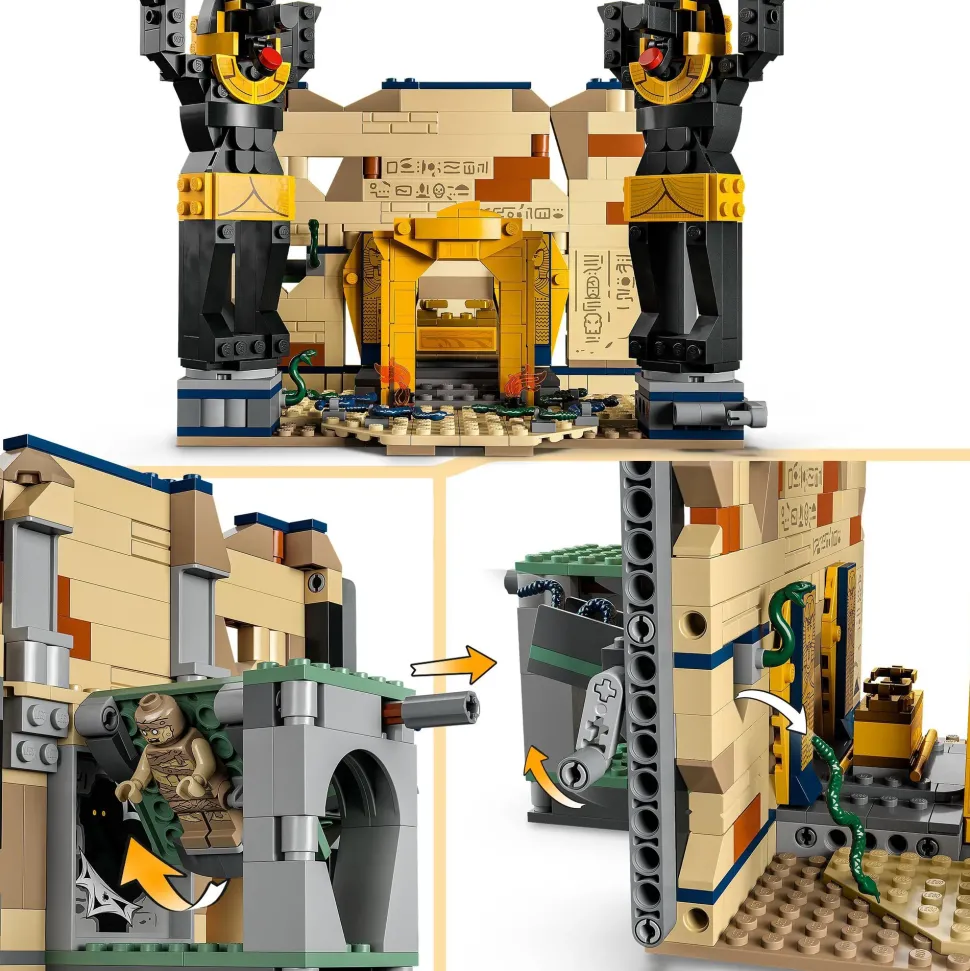 Lego Indiana Jones 77013 Fuga Dalla Tomba Perduta, Gioco Con Tempio E Minifigure Della Mummia Da I Predatori Dell'Arca Perduta