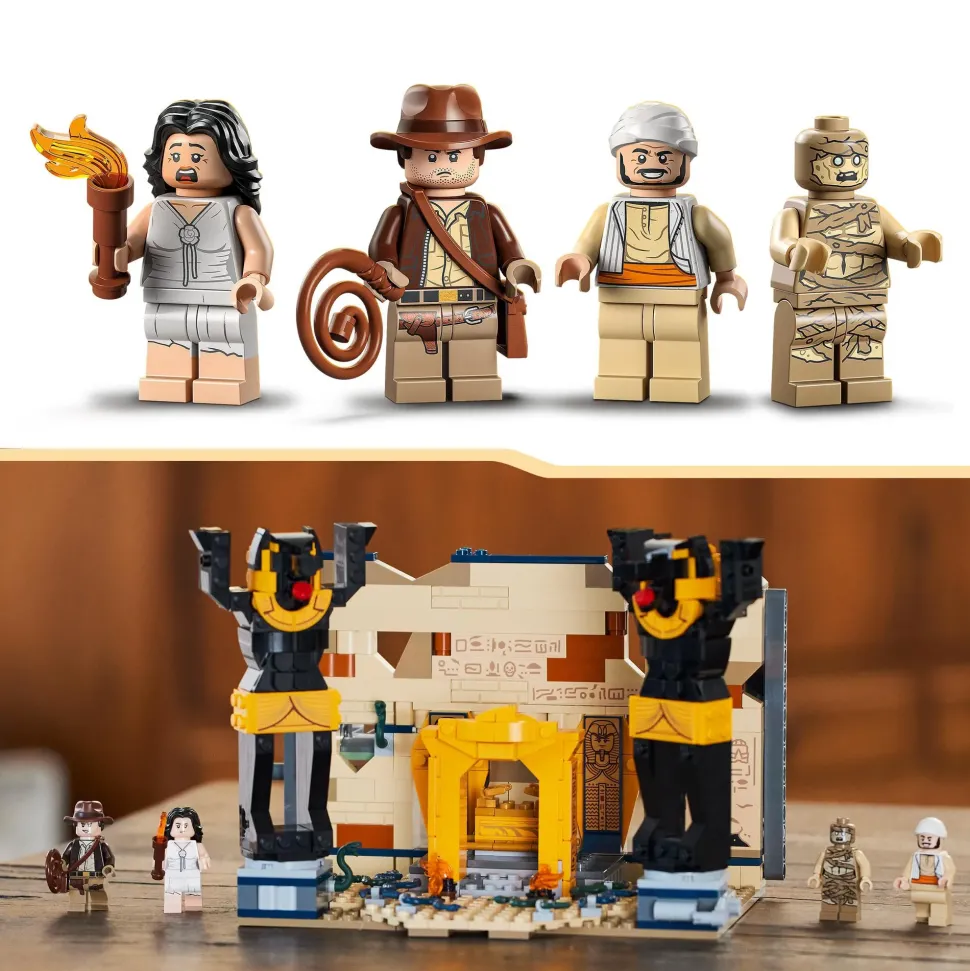 Lego Indiana Jones 77013 Fuga Dalla Tomba Perduta, Gioco Con Tempio E Minifigure Della Mummia Da I Predatori Dell'Arca Perduta