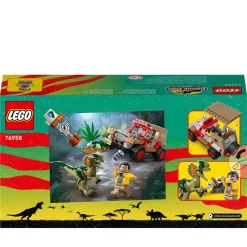Lego Jurassic Park 76958 L'Agguato Del Dilofosauro, Dinosauro Giocattolo Per Bambini 6+ Con Jeep, Collezione 30° Anniversario