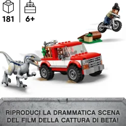 Lego Jurassic World 76946 La Cattura Dei Velociraptor Blue E Beta, Giochi Per Bambini Di 6+ Anni Con Dinosauri Giocattolo