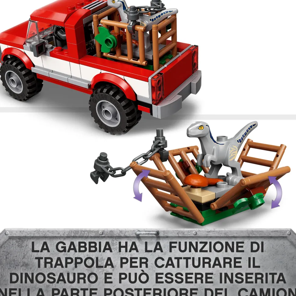 Lego Jurassic World 76946 La Cattura Dei Velociraptor Blue E Beta, Giochi Per Bambini Di 6+ Anni Con Dinosauri Giocattolo