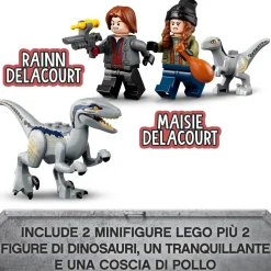 Lego Jurassic World 76946 La Cattura Dei Velociraptor Blue E Beta, Giochi Per Bambini Di 6+ Anni Con Dinosauri Giocattolo