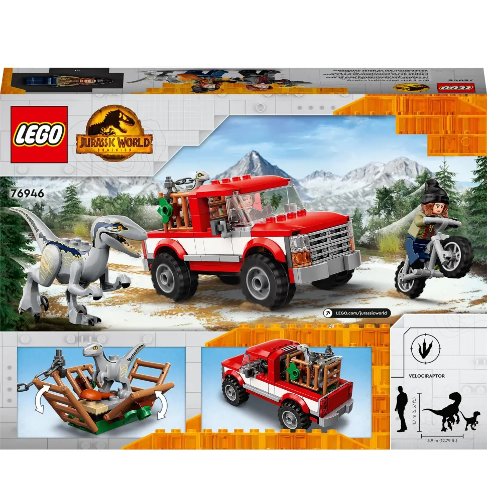 Lego Jurassic World 76946 La Cattura Dei Velociraptor Blue E Beta, Giochi Per Bambini Di 6+ Anni Con Dinosauri Giocattolo