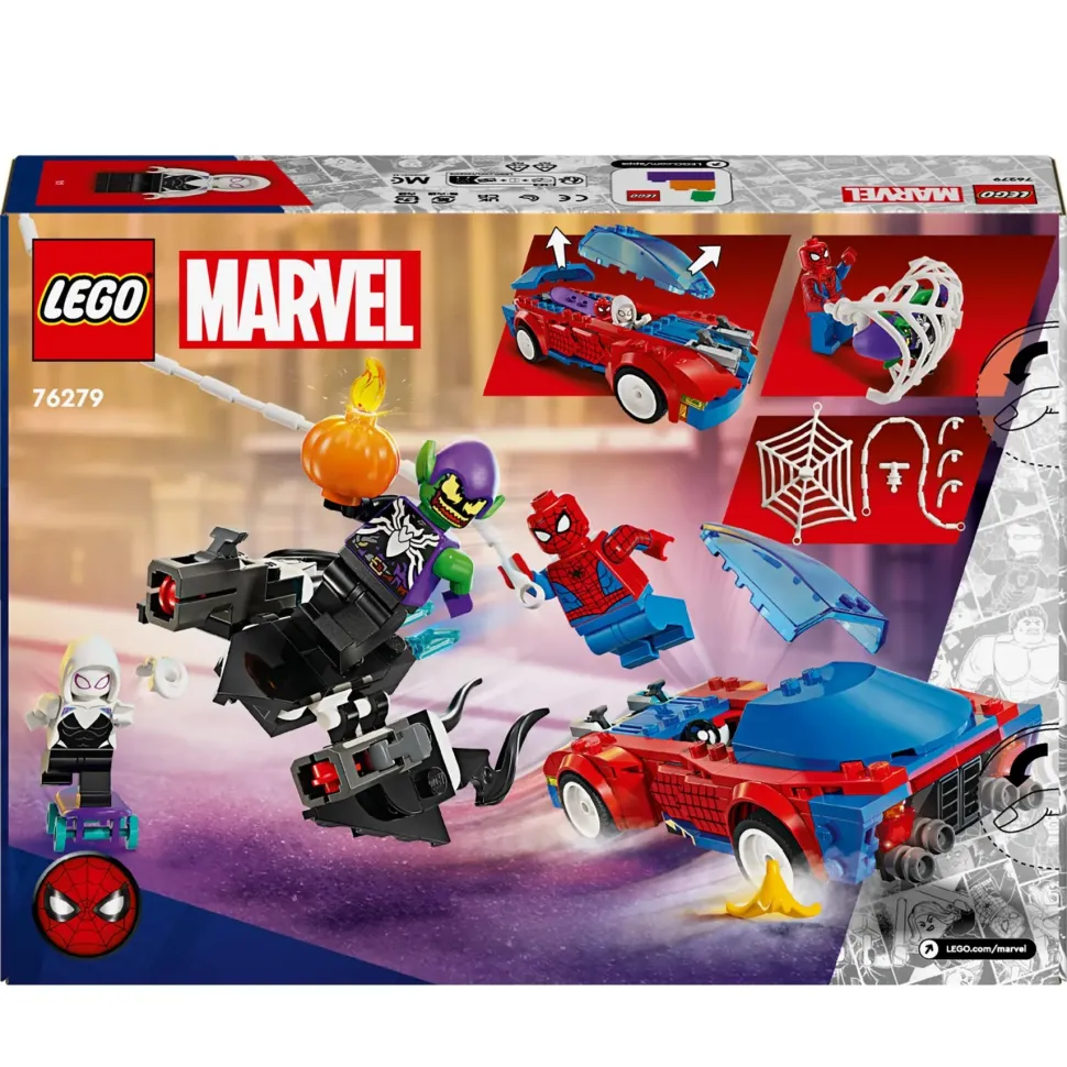 Lego Marvel 76279 Auto Da Corsa Di Spider-Man E Venom Goblin, Gioco Per Bambini Di 7+ Anni, Veicoli Giocattolo Dei Supereroi