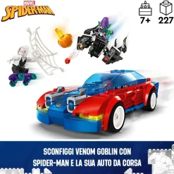 Lego Marvel 76279 Auto Da Corsa Di Spider-Man E Venom Goblin, Gioco Per Bambini Di 7+ Anni, Veicoli Giocattolo Dei Supereroi