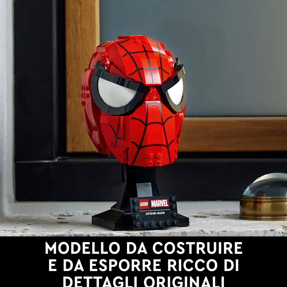 Lego Marvel 76285 Maschera Di Spider-Man, Modellino Da Costruire Del Supereroe, Regalo Per Adulti, Uomo, Donna, Papa E Mamma