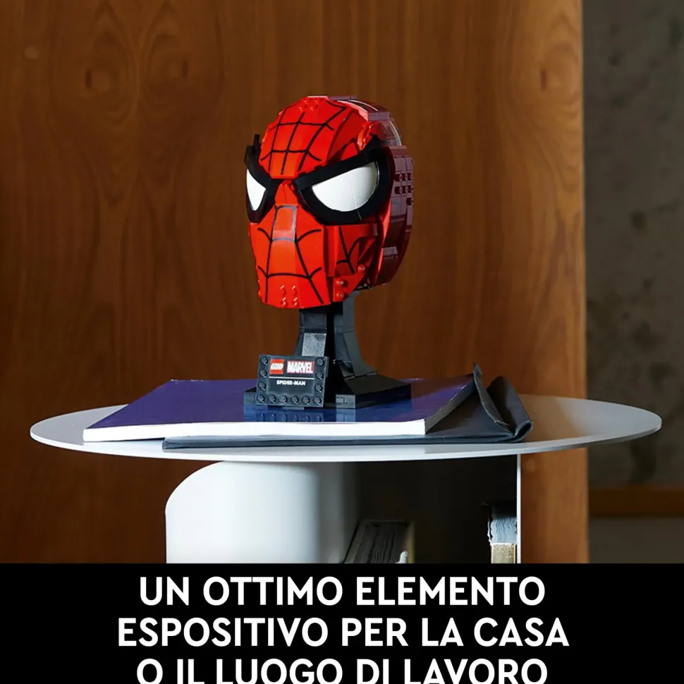 Lego Marvel 76285 Maschera Di Spider-Man, Modellino Da Costruire Del Supereroe, Regalo Per Adulti, Uomo, Donna, Papa E Mamma