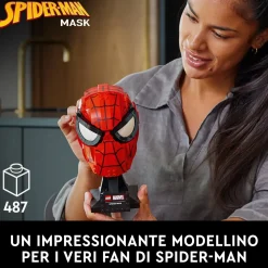Lego Marvel 76285 Maschera Di Spider-Man, Modellino Da Costruire Del Supereroe, Regalo Per Adulti, Uomo, Donna, Papa E Mamma