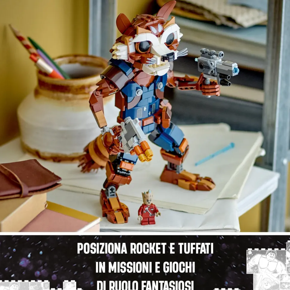 Lego Marvel 76282 Rocket E Baby Groot, Giochi Per Bambini Di 10+ Anni Con Action Figure Snodabile E Minifigure Del Supereroe