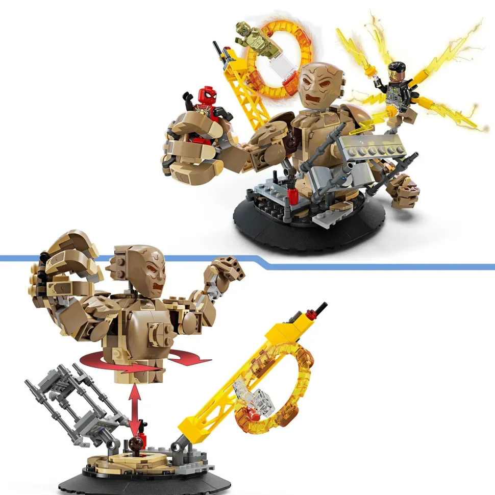 Lego Marvel 76280 Spider-Man Vs. Uomo Sabbia: Battaglia Finale Con Minifigure Dei Cattivi, Gioco Per Bambini 10+, Idea Regalo