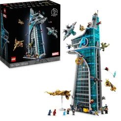 Lego Marvel 76269 Torre Degli Avengers, Kit Modellismo Per Adulti Con Modellino Di Aereo E 31 Minifigure, Regalo Uomo O Donna
