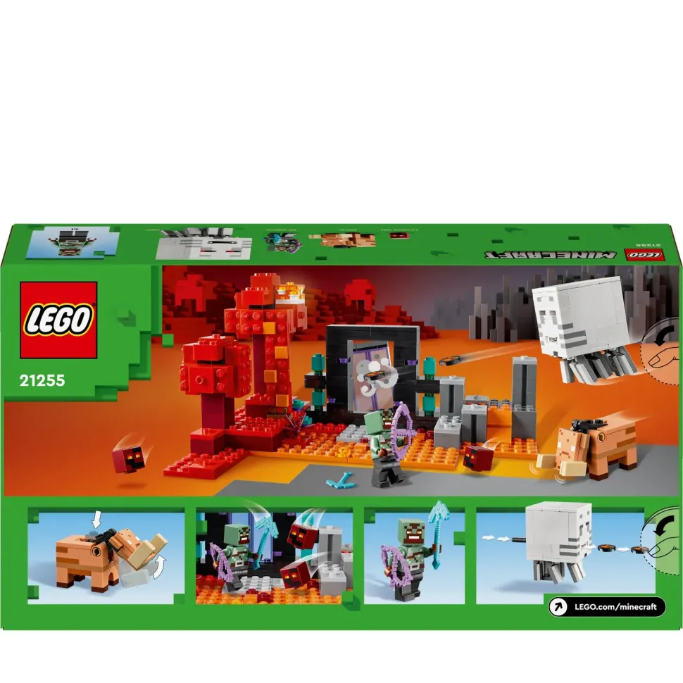 Lego Minecraft 21255 Agguato Nel Portale Del Nether, Gioco Per Bambini Di 8+ Anni, Set Con Scene Di Battaglia E Personaggi