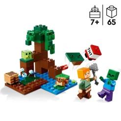 Lego Minecraft 21240 Avventura Nella Palude, Modellino Da Costruire Con Personaggi Di Alex E Zombie, Giochi Per Bambini