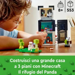 Lego Minecraft 21245 Il Rifugio Del Panda, Modellino Da Costruire Di Casa Giocattolo, Giochi Per Bambini, Idea Regalo