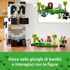 Lego Minecraft 21245 Il Rifugio Del Panda, Modellino Da Costruire Di Casa Giocattolo, Giochi Per Bambini, Idea Regalo