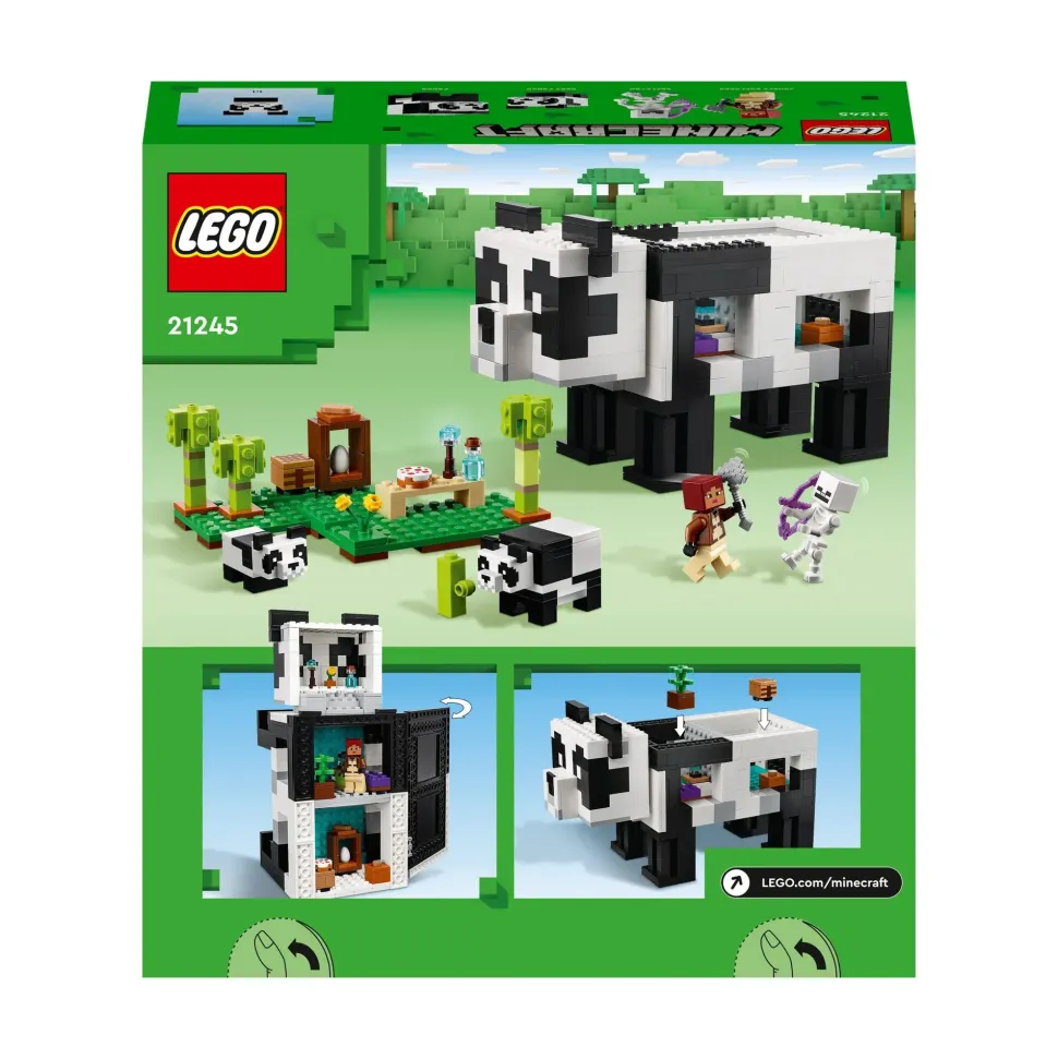 Lego Minecraft 21245 Il Rifugio Del Panda, Modellino Da Costruire Di Casa Giocattolo, Giochi Per Bambini, Idea Regalo