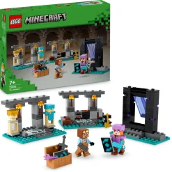 Lego Minecraft 21252 L'Armeria Con Personaggio Alex, Accessori E Armi Giocattolo Per Bambini Di 7+ Anni E Fan Del Videogioco