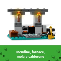 Lego Minecraft 21252 L'Armeria Con Personaggio Alex, Accessori E Armi Giocattolo Per Bambini Di 7+ Anni E Fan Del Videogioco