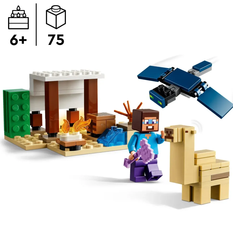 Lego Minecraft 21251 Spedizione Di Steve Nel Deserto, Gioco Per Bambini Di 6+ Anni, Bioma Con Casa Giocattolo E Personaggi