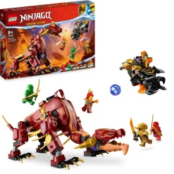 Lego Ninjago 71793 Dragone Di Lava Transformer Heatwave, Serie Dragons Rising Con Drago Giocattolo E Minifigure, Giochi Ninja