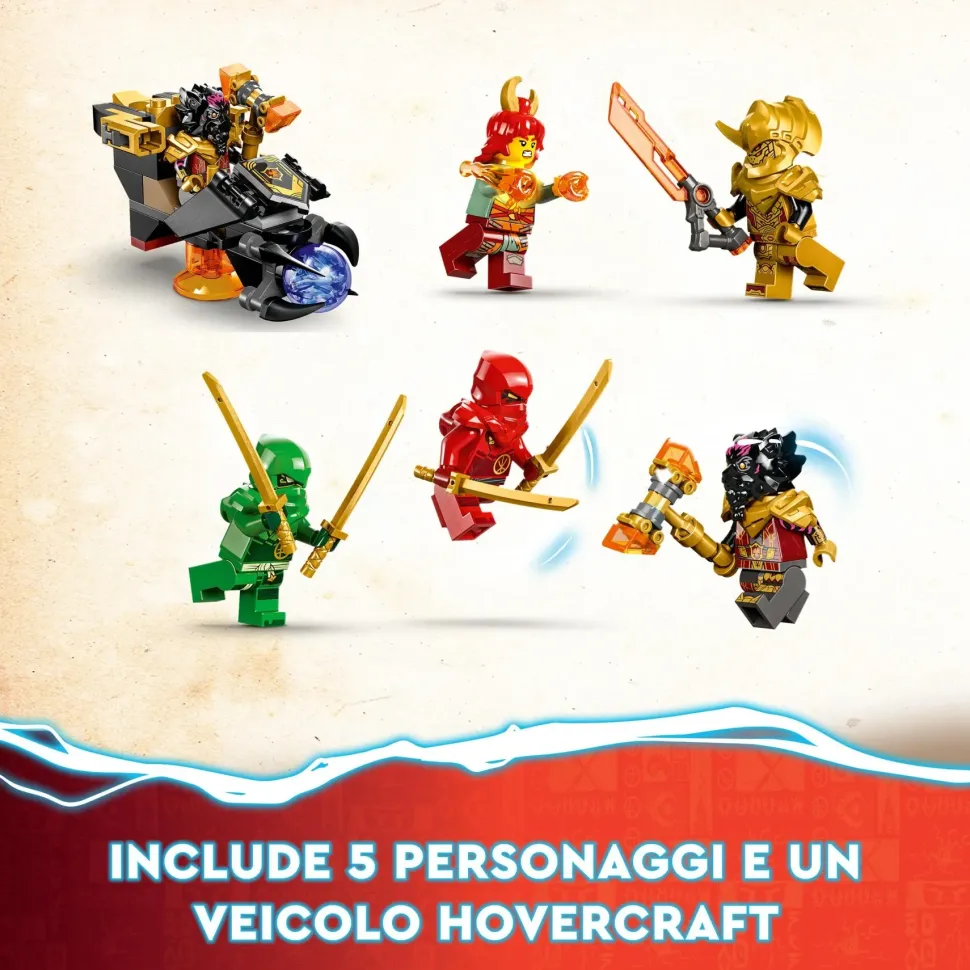 Lego Ninjago 71793 Dragone Di Lava Transformer Heatwave, Serie Dragons Rising Con Drago Giocattolo E Minifigure, Giochi Ninja
