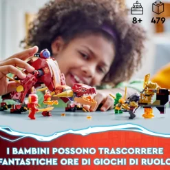 Lego Ninjago 71793 Dragone Di Lava Transformer Heatwave, Serie Dragons Rising Con Drago Giocattolo E Minifigure, Giochi Ninja