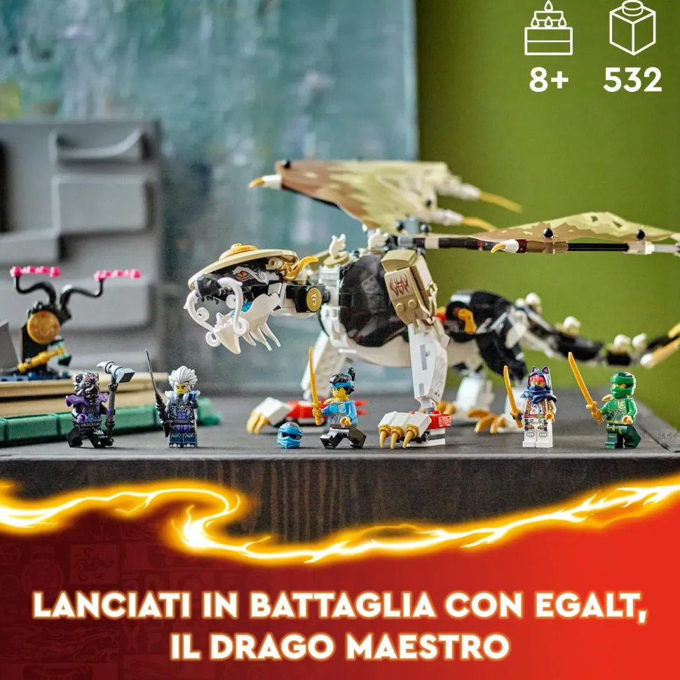 Lego Ninjago 71809 Egalt Il Drago Maestro, Giocattolo Con Action Figure Snodabile, Giochi Per Bambini Di 8+ Con 5 Minifigure