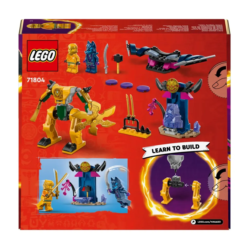 Lego Ninjago 71804 Mech Da Battaglia Di Arin, Giochi Per Bambini 4+, Action Figure Giocattolo Da Costruire Con Starter Brick