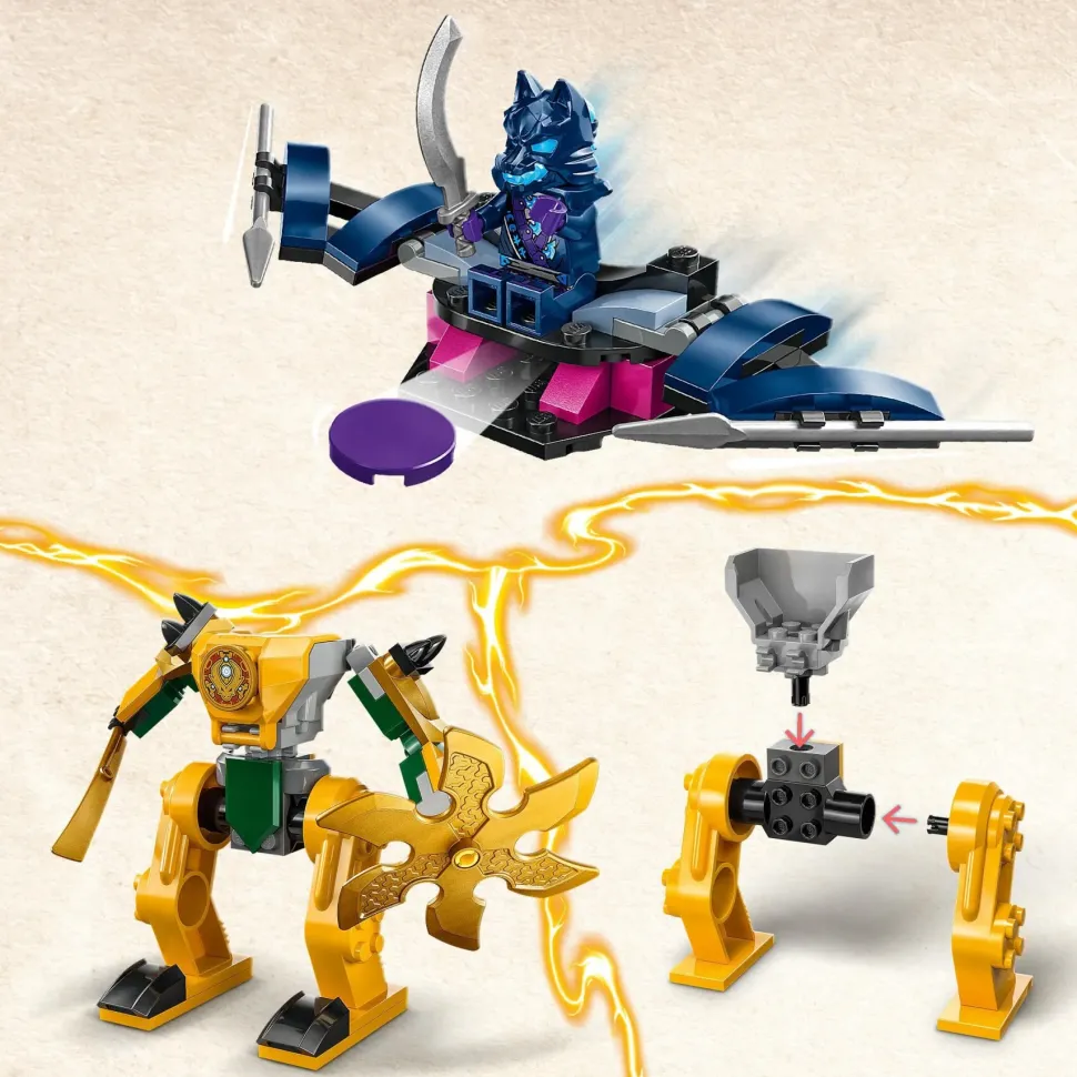 Lego Ninjago 71804 Mech Da Battaglia Di Arin, Giochi Per Bambini 4+, Action Figure Giocattolo Da Costruire Con Starter Brick