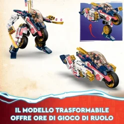 Lego Ninjago 71792 Moto-Mech Transformer Di Sora, Set Giochi 2In1 Con Action Figure Mech Trasformabile In Moto Giocattolo